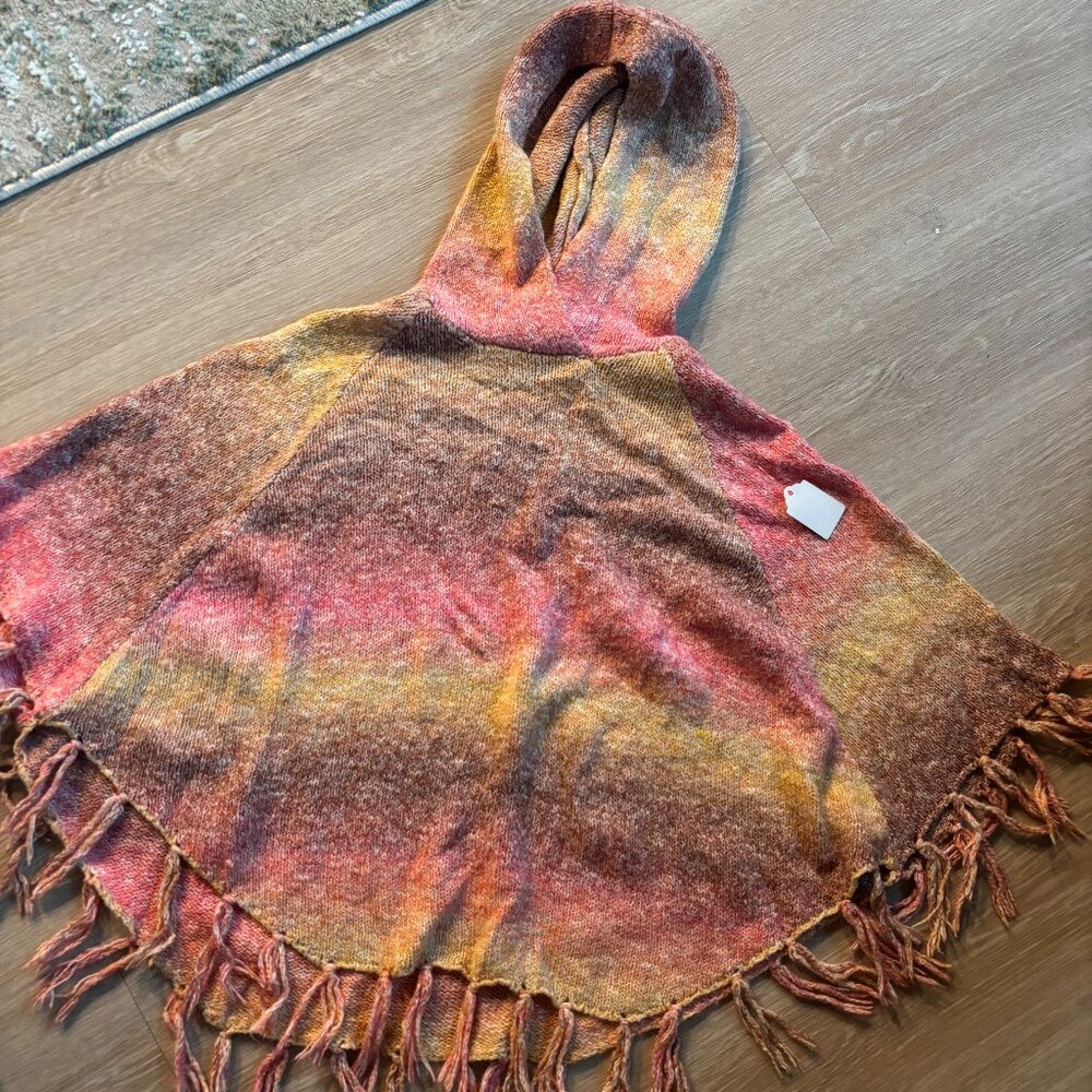 Falls Creek Girls Multicolor Poncho Size L